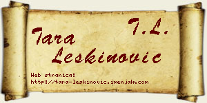 Tara Leškinović vizit kartica